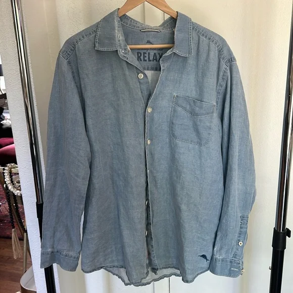 Tommy Bahama | Shirts | Light Blue Tommy Bahama Relax Linen Shirt